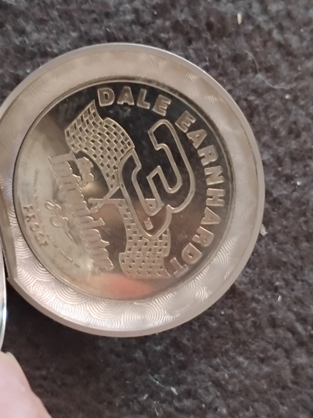 Dale Earnhardt Jr. Silver Collectible Pocket Watch